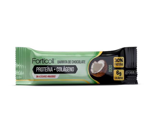FORTICOLL Barrita de Proteína con Colágeno, Coco y Chocolate 50g FORTICOLL Barrita de Proteína con Colágeno, Coco y Chocolate 50g