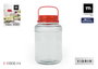 La Mediterranea Tarro de Vidrio con Tapa y Asa 10000 ml 22.1x22.1x34 cm (4 Unidades)
