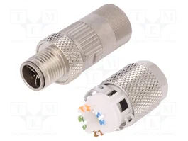 LAPP Conector M12 Macho 8 Pines Recto IP67 IDC Cat 6a