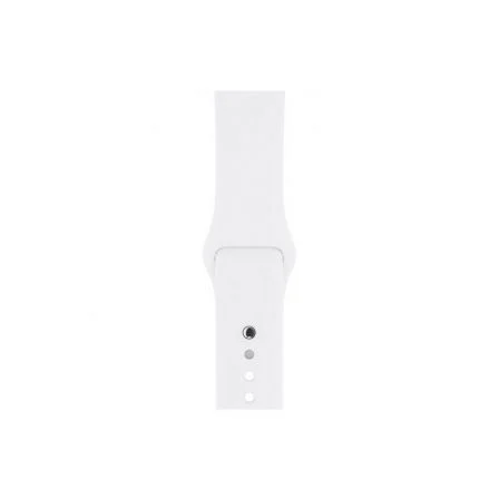 Apple Watch Series 3/ GPS/ 42mm/ Caja de Aluminio en Plata/ Correa Deportiva Blanca