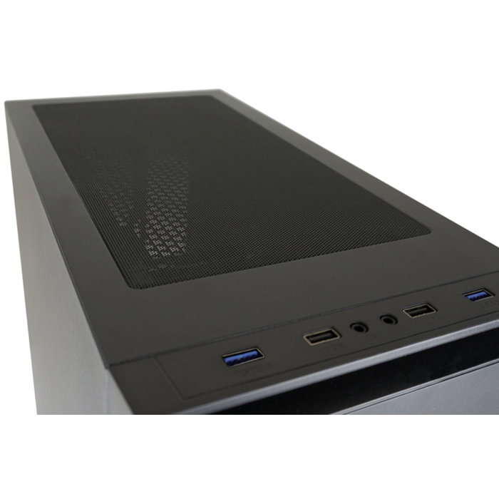 LC-Power Caja Micro ATX 2016MB Negra - Compatible con Mini-ITX, USB 3.0, Ventilación Óptima