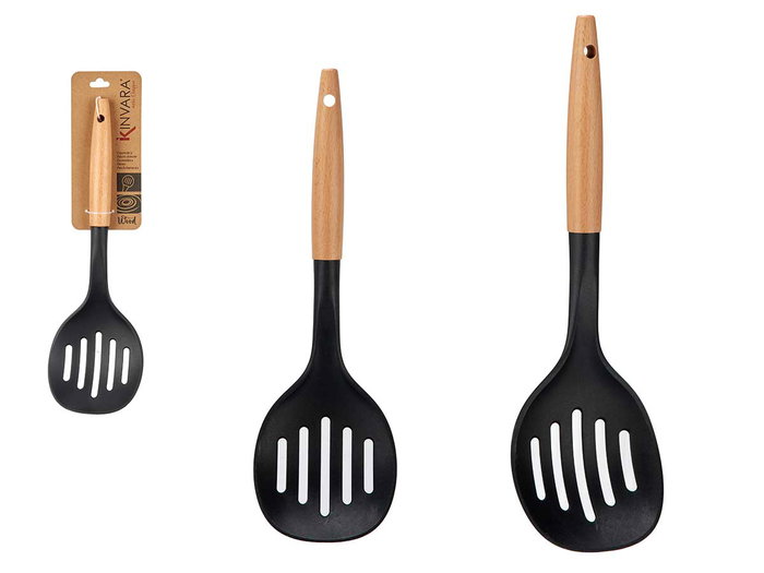 Kinvara Espumadera Cocina Mango Madera Plástico (PBT) 11x35x4 cm (Set de 12) Kinvara Espumadera Cocina Mango Madera Plástico (PBT) 11x35x4 cm (Set de 12)