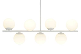 DKD Home Decor Lámpara de Techo de Metal y Cristal con Bolas Blancas