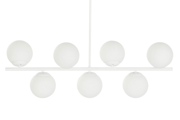 DKD Home Decor Lámpara de Techo de Metal y Cristal con Bolas Blancas