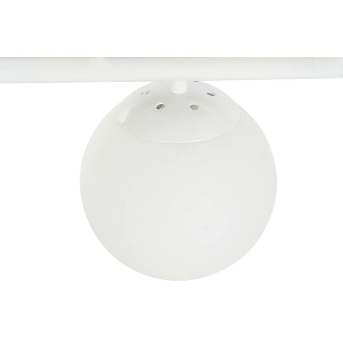 DKD Home Decor Lámpara de Techo de Metal y Cristal con Bolas Blancas