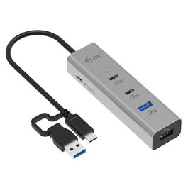 Hub USB i-Tec CAHUBMETAL2A2CPD Plateado