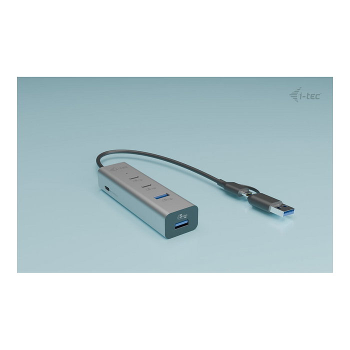 I-Tec Hub USB 4 en 1 Metal Plata con 2x USB-C y 2x USB-A (85W PD) I-Tec Hub USB 4 en 1 Metal Plata con 2x USB-C y 2x USB-A (85W PD)