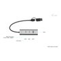 I-Tec Hub USB 4 en 1 Metal Plata con 2x USB-C y 2x USB-A (85W PD)