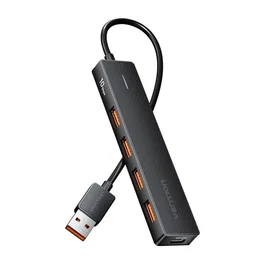 Vention Hub USB 3.2 CHOBB 5 en 1 con 4 puertos USB-A y 1 puerto USB-C, Negro