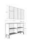 Hanah Home Consola KM120 Mármol Blanco y Éfeso Dorado Ancho 120 cm