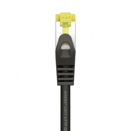 AISENS - CABLE DE RED LATIGUILLO RJ45 LSZH CAT.7 600 MHZ S/FTP PIMF AWG26, NEGRO, 25CM