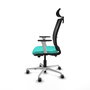 PIQUERAS Y CRESPO Silla de oficina Haches con mecanismo Sincro/Traslack Turquesa y Negro