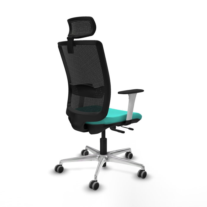 PIQUERAS Y CRESPO Silla de oficina Haches con mecanismo Sincro/Traslack Turquesa y Negro PIQUERAS Y CRESPO Silla de oficina Haches con mecanismo Sincro/Traslack Turquesa y Negro