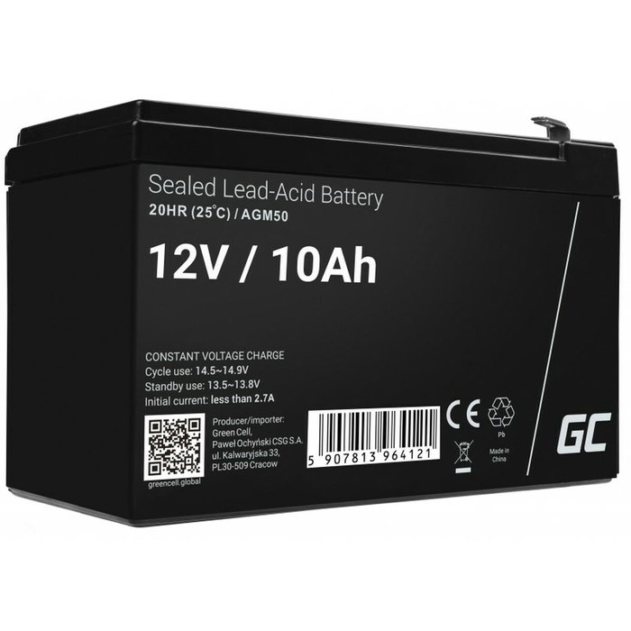 Green Cell AGM50 Batería de reemplazo 12V 10Ah VRLA AGM