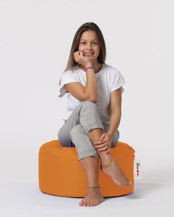 Atelier Del Sofa Puf Redondo Jardín Exterior 55cm Diámetro Color Naranja 30cm Altura