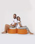 Atelier Del Sofa Puf Redondo Jardín Exterior 55cm Diámetro Color Naranja 30cm Altura