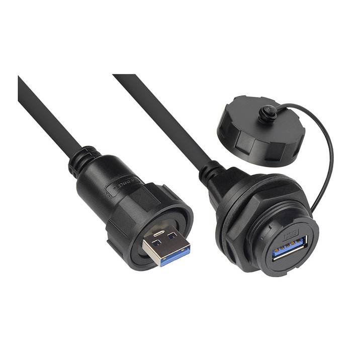 GoodConnections Alcasa IC04-U303 Cable de Extensión USB 2.0 Tipo A Macho a Hembra, 1 Metro, Negro GoodConnections Alcasa IC04-U303 Cable de Extensión USB 2.0 Tipo A Macho a Hembra, 1 Metro, Negro