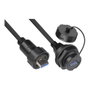 GoodConnections Alcasa IC04-U303 Cable de Extensión USB 2.0 Tipo A Macho a Hembra, 1 Metro, Negro