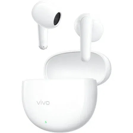 Vivo Buds Air 3 Auriculares Bluetooth con Estuche de Carga, Autonomía 10h, Blancos, Sonido Envolvente y Control Táctil