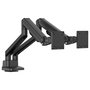 iiyama DS4002C-B1 Soporte Monitor Doble 24-34 Pulgadas, Doble Brazo Articulado, Gas Spring, 2x12kg, Negro