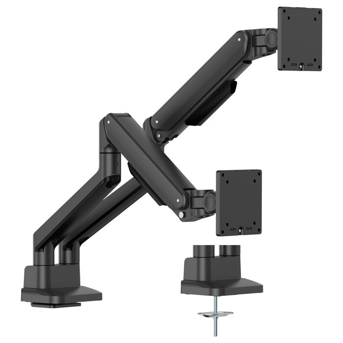 iiyama DS4002C-B1 Soporte Monitor Doble 24-34 Pulgadas, Doble Brazo Articulado, Gas Spring, 2x12kg, Negro