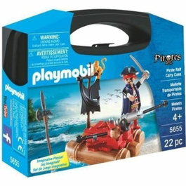 Playmobil Maleta Pirata - Niño con Cañón y Proyectiles, 22 piezas