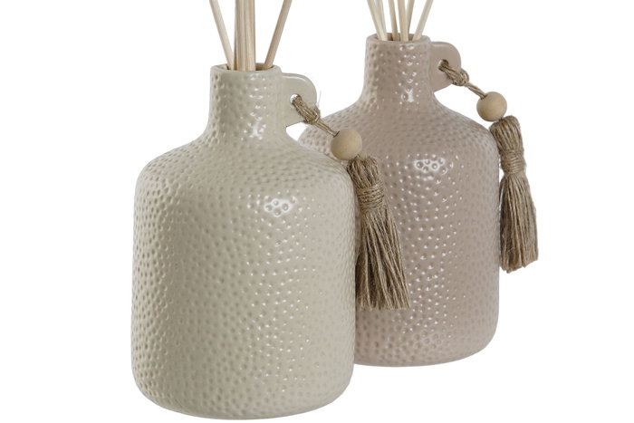 DKD Home Decor Ambientador Mikado Scandi Beige Marron 8.5 x 25 x 10.5 cm (6 Unidades)