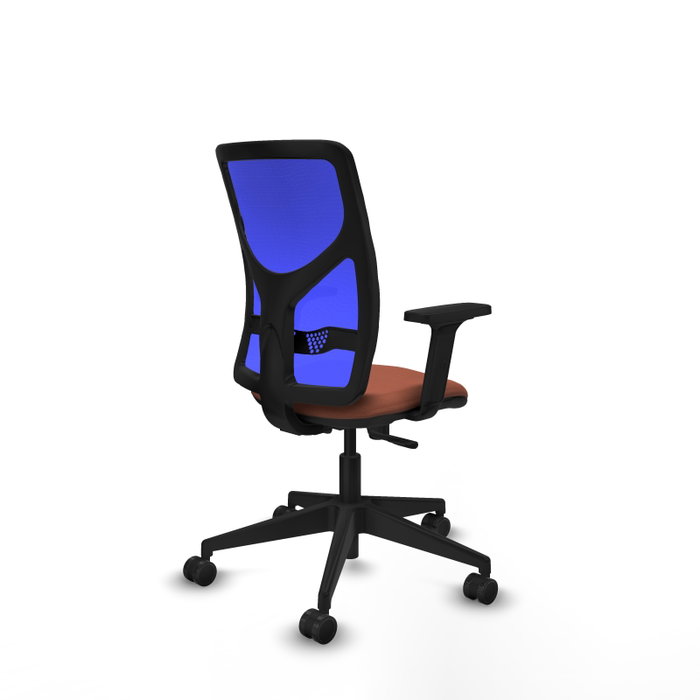 PIQUERAS Y CRESPO Silla de oficina Motilla con mecanismo Sincro, Tela Marrón y Malla Azul PIQUERAS Y CRESPO Silla de oficina Motilla con mecanismo Sincro, Tela Marrón y Malla Azul