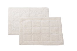 DKD Home Decor Alfombra Basicos 40 x 60 cm (4 Unidades) Algodón 100% Baño
