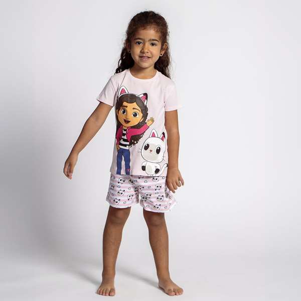 Pijama Infantil Gabby's Dollhouse Rosa 2 Años