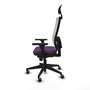 PIQUERAS Y CRESPO Silla de oficina Horna con mecanismo Sincro, Morado y Blanco