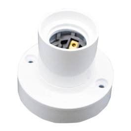 F-Line Portalámparas de Superficie E27 4A 250V~ Blanco Ø67 x 57 mm para Bombilla con Casquillo de 39 mm
