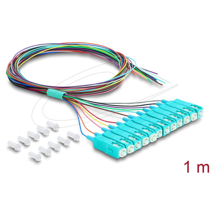 DeLOCK 91048 Cable de fibra óptica 12x SC-UPC a Pigtail, 1 m, Azul DeLOCK 91048 Cable de fibra óptica 12x SC-UPC a Pigtail, 1 m, Azul