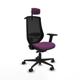 PIQUERAS Y CRESPO Silla de oficina Mardos Morado/Negro