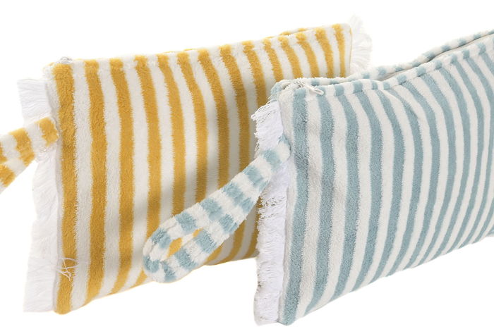 DKD Home Decor Neceser Mediterraneo Azul Amarillo 5 x 21 x 31 cm (6 Unidades)