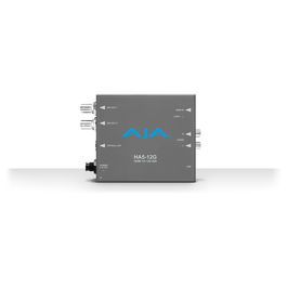 AJA HA5-12G Conversor de Video Activo HDMI a BNC, Gris, 4K 4096 x 2160, Soporta 720p, 1080i, 1080p, 2160p, HDMI + RCA
