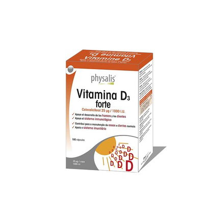 PHYSALIS Vitamina D3 Forte 100 cápsulas