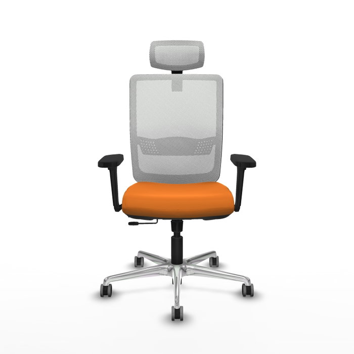 PIQUERAS Y CRESPO Silla de oficina Haches Naranja y Blanco