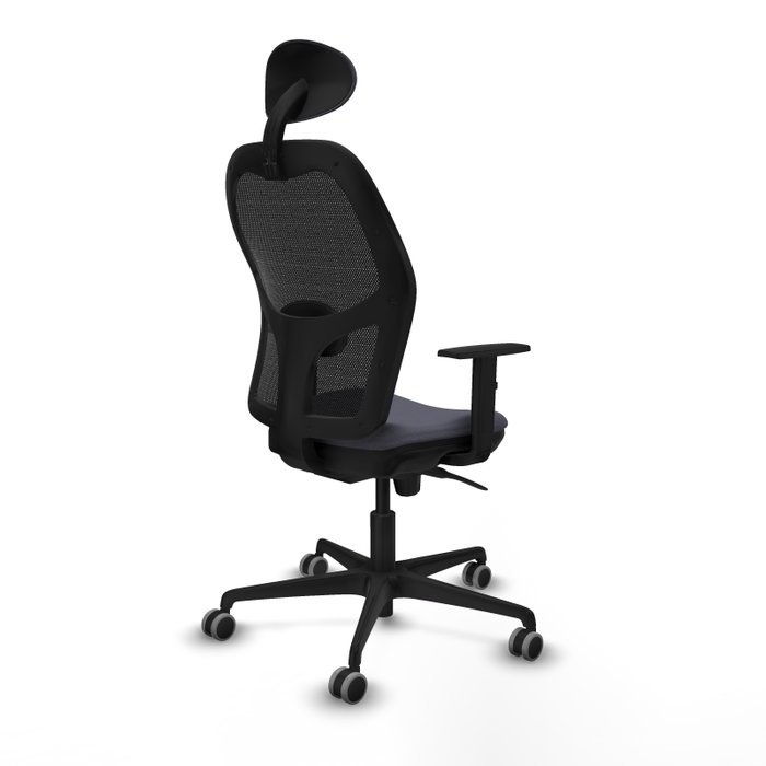 PIQUERAS Y CRESPO Silla de oficina Jorquera con mecanismo Sincro, Tela Gris oscuro y Malla Negro PIQUERAS Y CRESPO Silla de oficina Jorquera con mecanismo Sincro, Tela Gris oscuro y Malla Negro