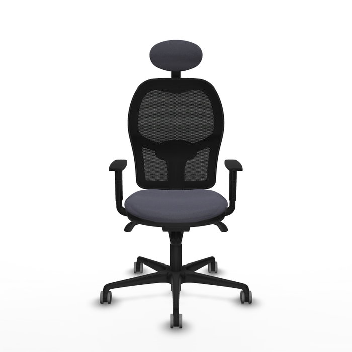 PIQUERAS Y CRESPO Silla de oficina Jorquera con mecanismo Sincro, Tela Gris oscuro y Malla Negro PIQUERAS Y CRESPO Silla de oficina Jorquera con mecanismo Sincro, Tela Gris oscuro y Malla Negro