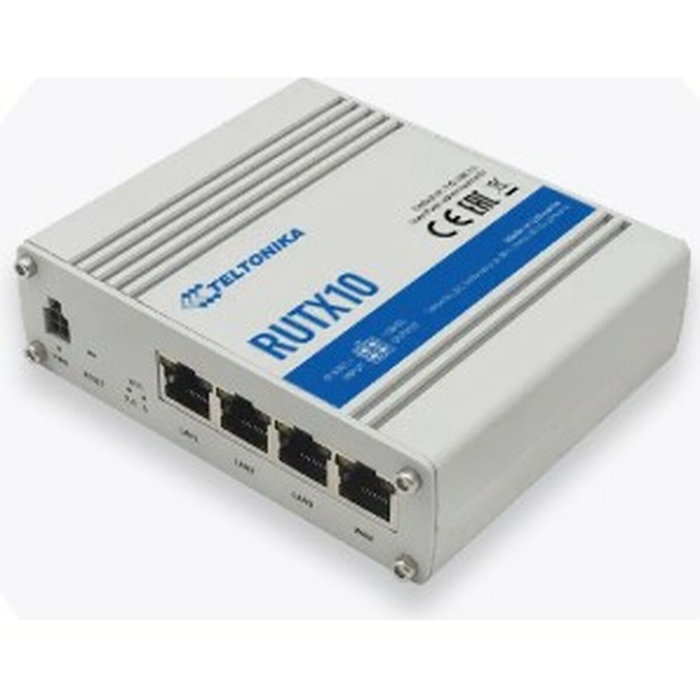Router Teltonika RUTX10 Blanco Gris USB USB 2.0 RJ45 Ethernet LAN PoE x 1 Bluetooth Wi-Fi 5 GHz