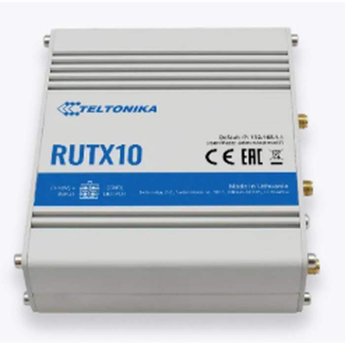 Router Teltonika RUTX10 Blanco Gris USB USB 2.0 RJ45 Ethernet LAN PoE x 1 Bluetooth Wi-Fi 5 GHz