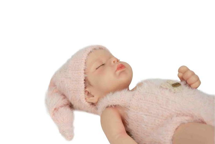 Muñecas Arias Reborn Aroa - Muñeca Real Bebé Reborn de Silicona 35 cm Niña con Cojín, Edad Recomendada 3+ Años