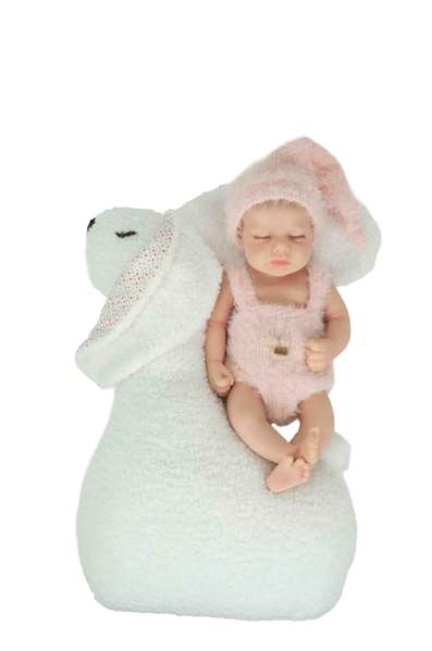 Muñecas Arias Reborn Aroa - Muñeca Real Bebé Reborn de Silicona 35 cm Niña con Cojín, Edad Recomendada 3+ Años