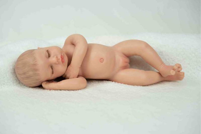 Muñecas Arias Reborn Aroa - Muñeca Real Bebé Reborn de Silicona 35 cm Niña con Cojín, Edad Recomendada 3+ Años