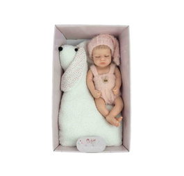Muñecas Arias Reborn Aroa - Muñeca Real Bebé Reborn de Silicona 35 cm Niña con Cojín, Edad Recomendada 3+ Años
