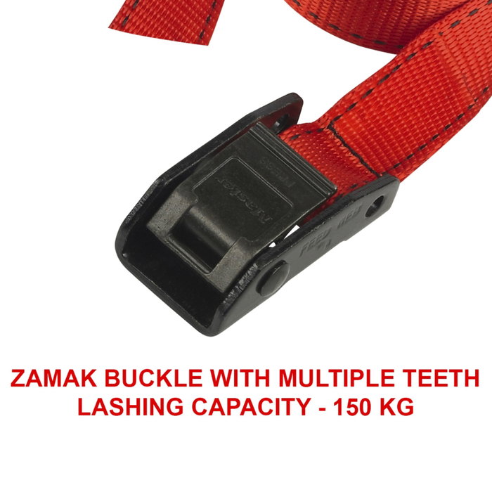 Master Lock Correa de Sujeción 2,50 m con Hebilla de Zamac 3110EURDATCOL