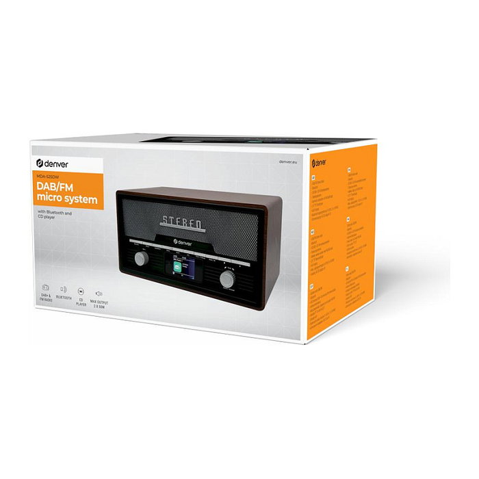 Denver MDA-525DW Sistema de música DAB+/FM con Bluetooth y CD Denver MDA-525DW Sistema de música DAB+/FM con Bluetooth y CD