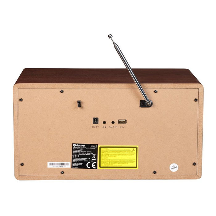 Denver MDA-525DW Sistema de música DAB+/FM con Bluetooth y CD Denver MDA-525DW Sistema de música DAB+/FM con Bluetooth y CD