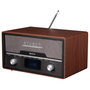 Denver MDA-525DW Reproductor de CD Portátil con Radio DAB+/FM, Bluetooth y Altavoces 10W, Madera